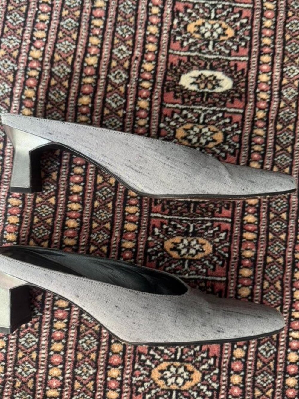Stuart Weitzman vintage silver mules